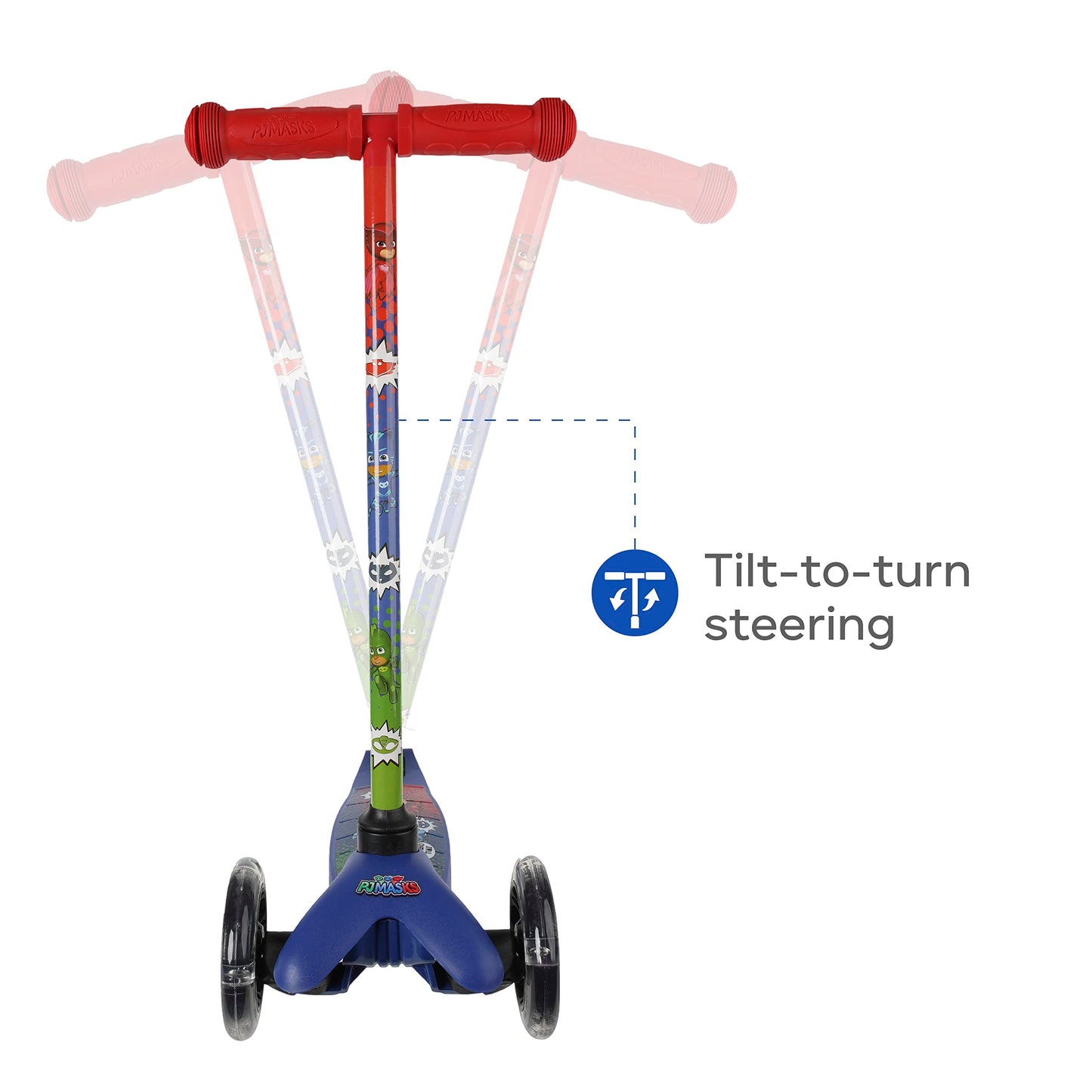 PJ Masks 3-Wheel Kick Scooter with Light Up Wheels