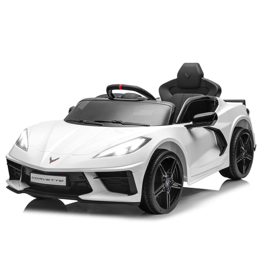 FUNTOK Corvette C8 Kids Electric Car with Remote