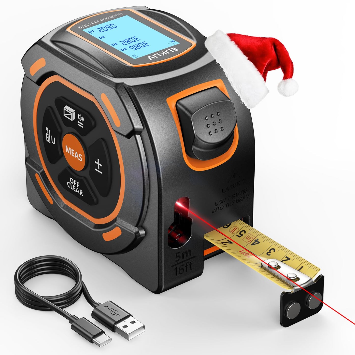 Laser Tape Measure 197Ft with Pythagorean Mode