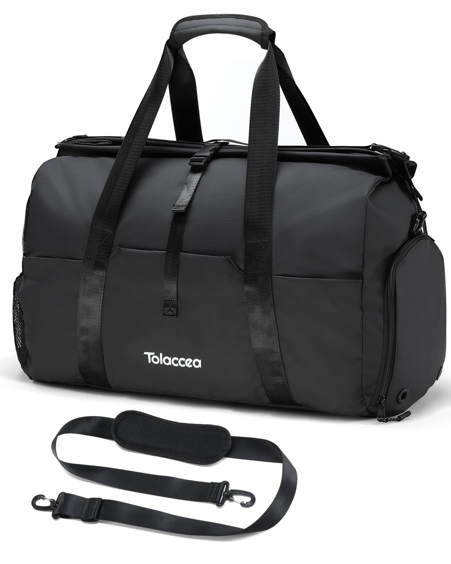 Tolaccea Foldable Gym Duffel Bag with Shoe Compartment