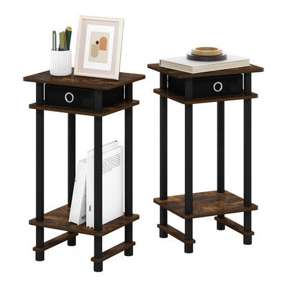 2-Pack Furinno Night Stand with Drawer