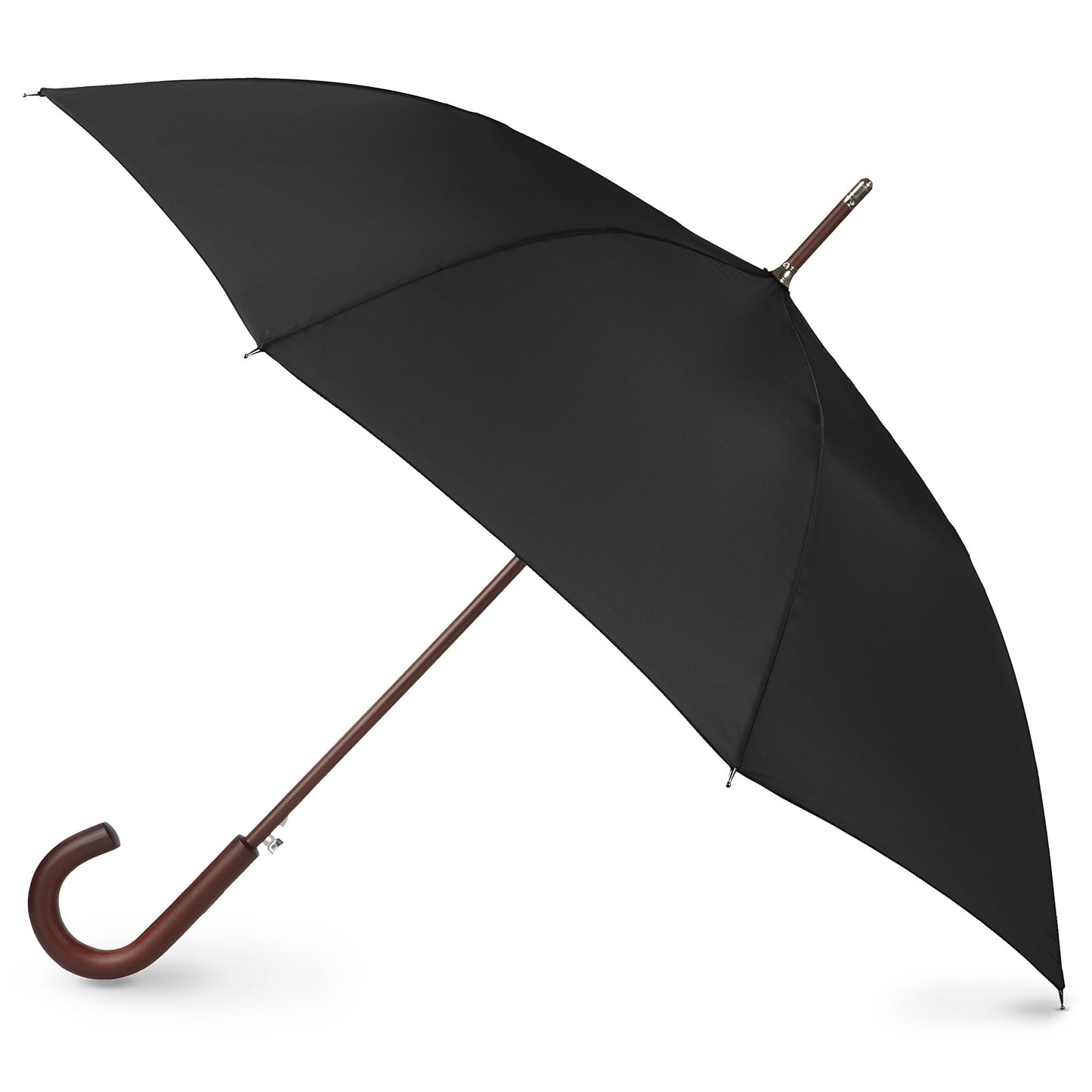 Totes Auto Open Black J Stick Umbrella