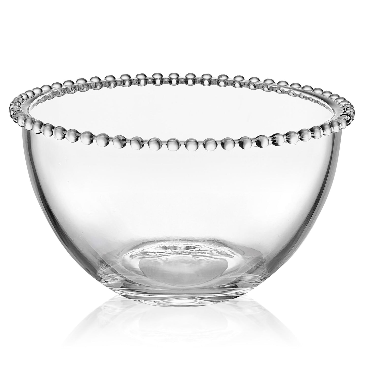 Fitz & Floyd Beaded Glass Salad Bowl, 8.25 Inch