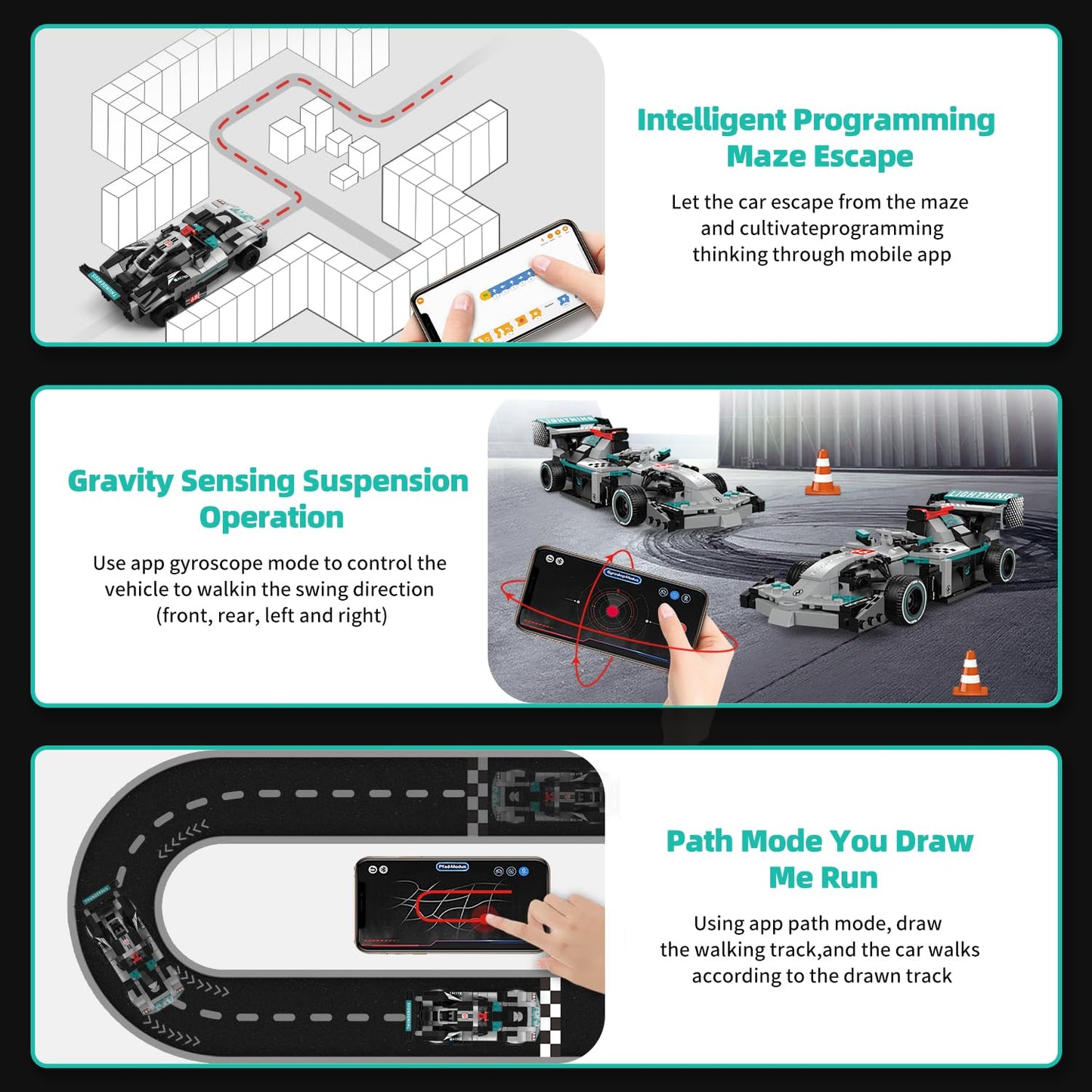STEM Building Toys Remote Control Racing Car Set