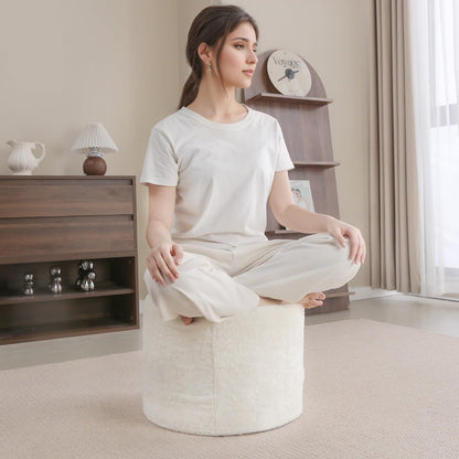 Plush Stuffed Pouf Ottoman for Living Room