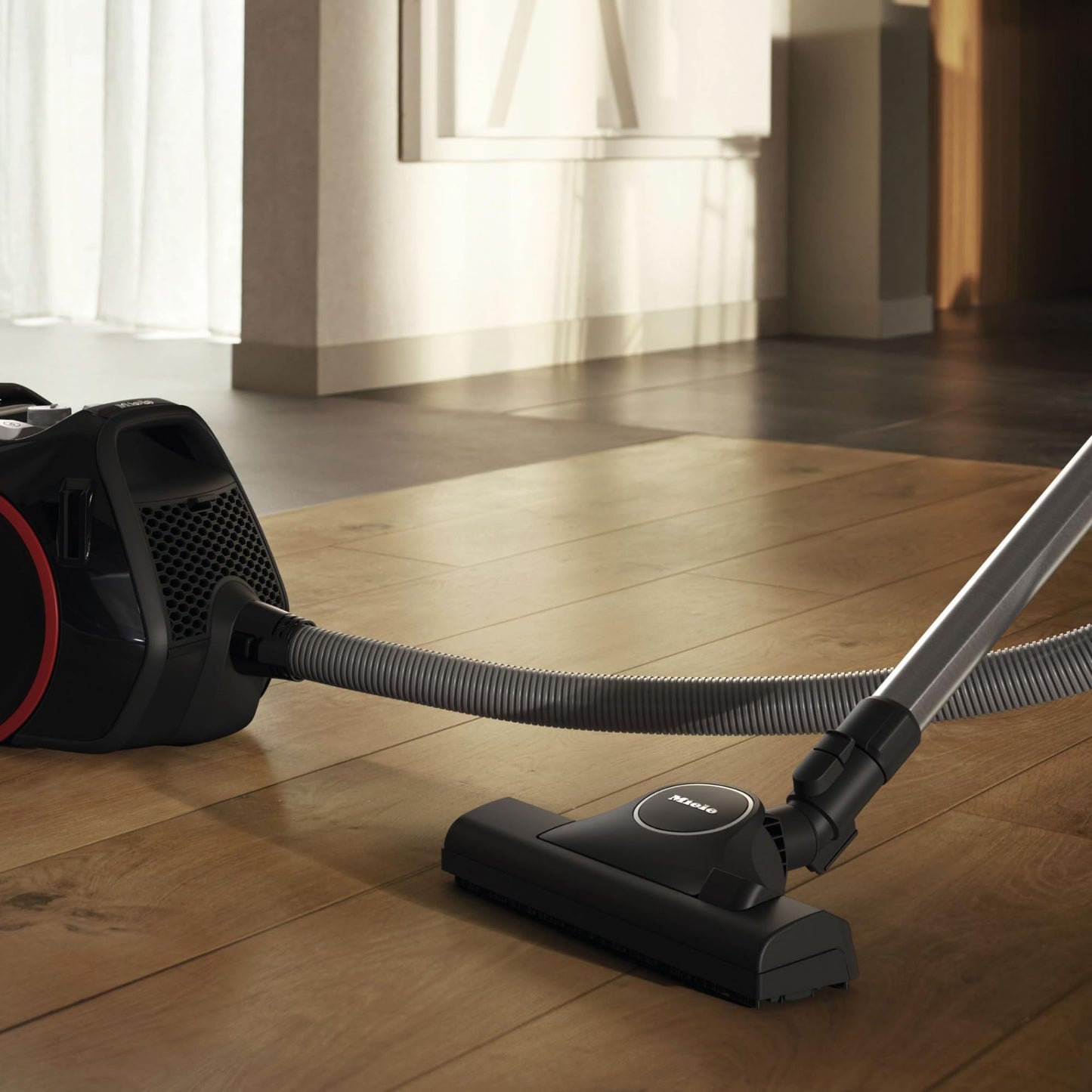 Miele Boost CX1 Canister Vacuum Cleaner, Black/Red
