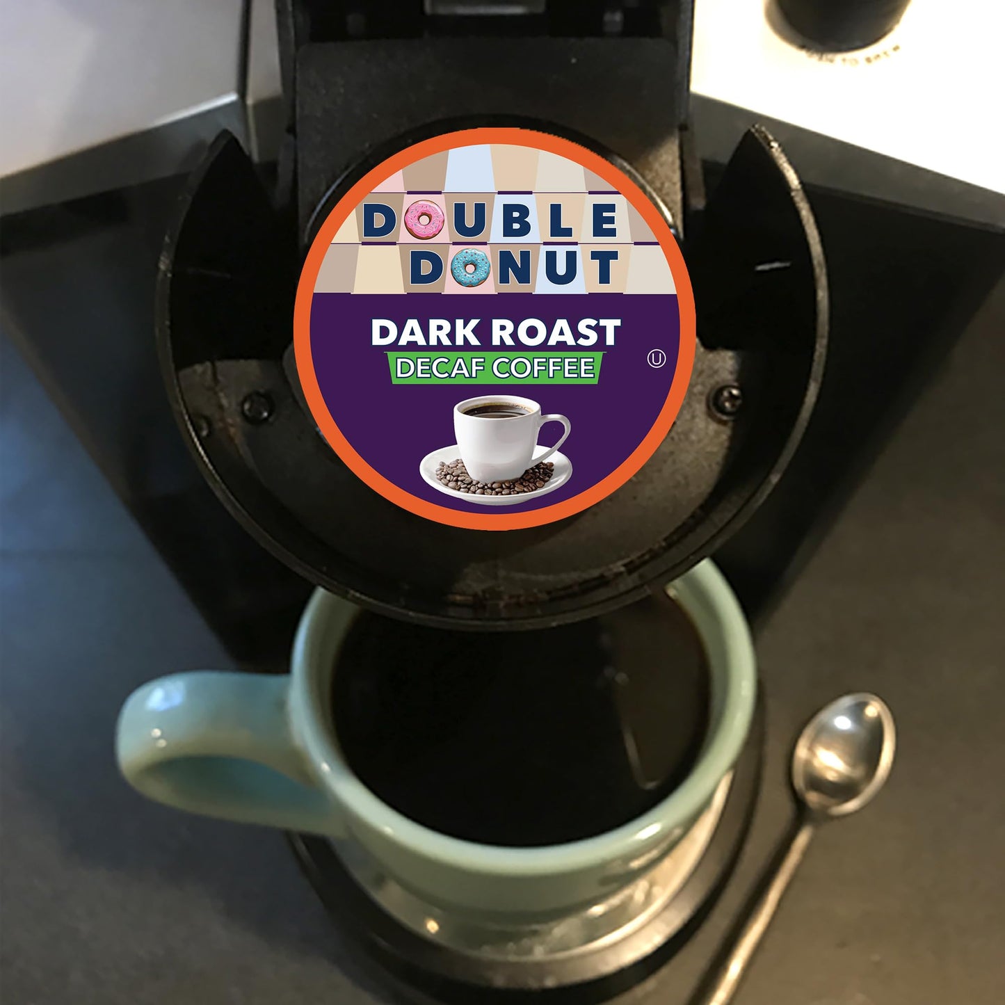 Double Donut Decaf Dark Roast Coffee Pods 80 Count