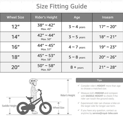 RoyalBaby Freestyle 7 Kids Bike 18 Inch Blue