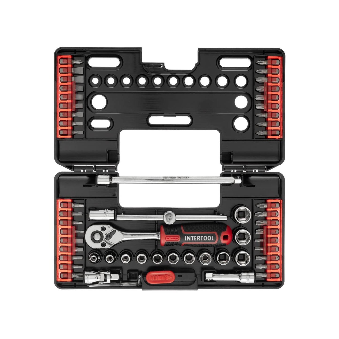 INTERTOOL 57-Piece Socket Wrench Set with Case