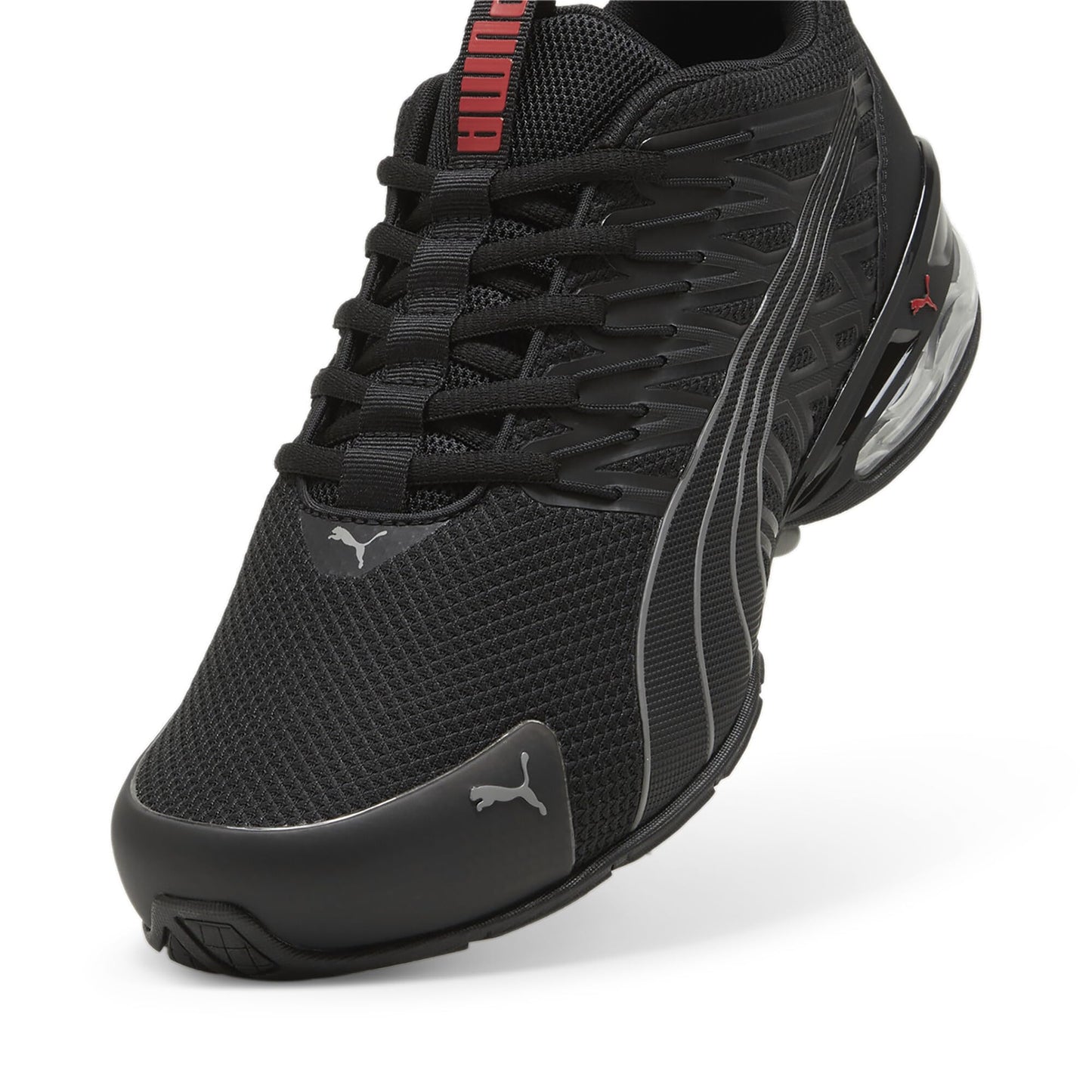 PUMA Mens Voltaic Evo Cross Trainer, PUMA Mens Black-Stormy Slate-for All Time Red, 10