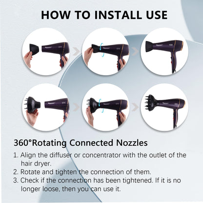 VAGARY 2200W Ionic Hair Dryer with Diffuser