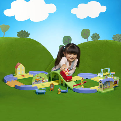 Peppa Pig All Around Peppa’s Town Playset with Car Track, Preschool Toys, Toys for 3 Year Old Girls and Boys and Up