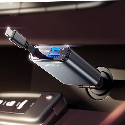 57W Retractable Car Charger by LISEN