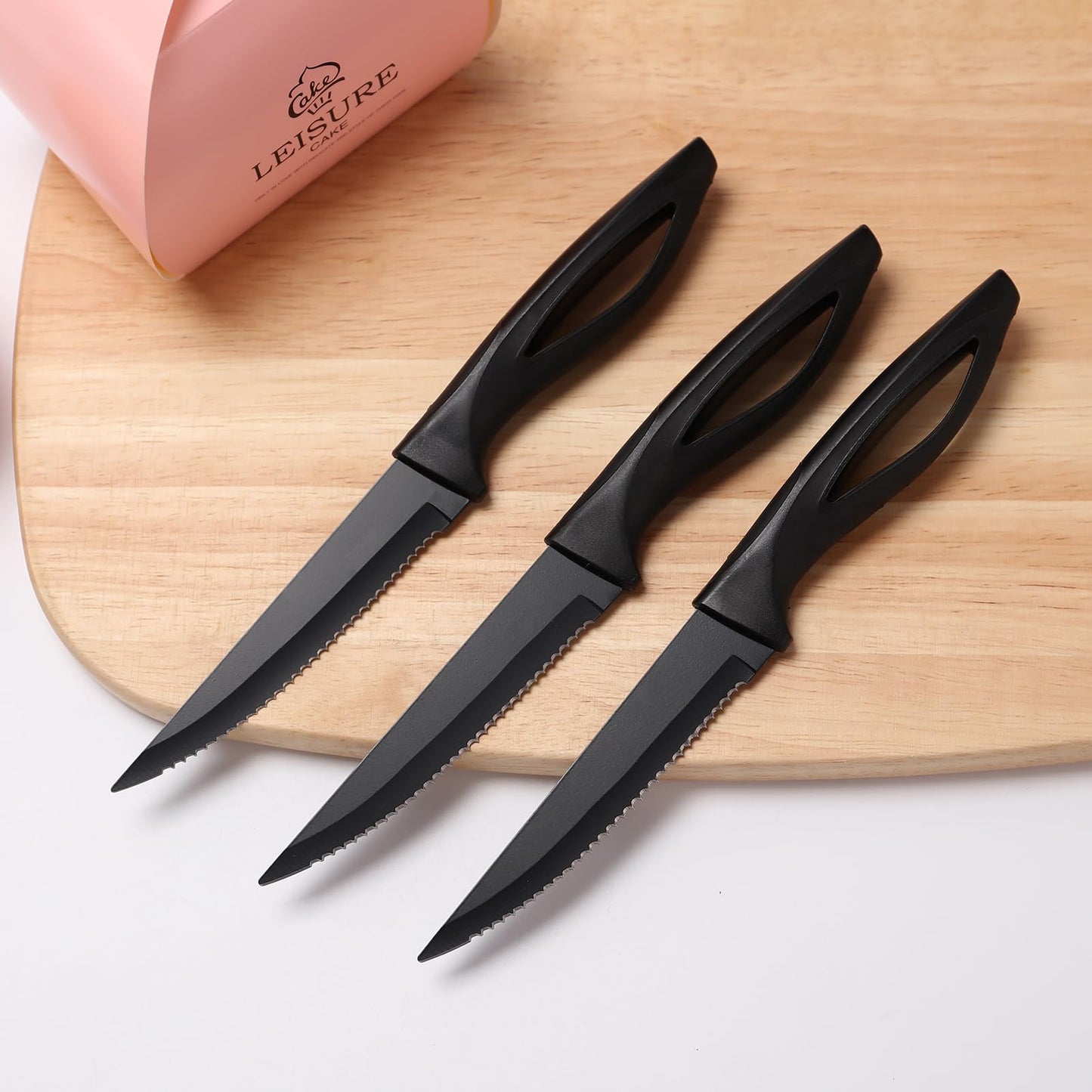 14-Piece Black Stainless Steel Knife Set