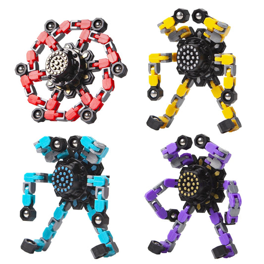 Transformable Fidget Spinners for Stress Relief