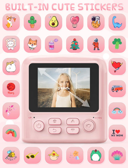Kids Instant Print Camera with Flash Lights