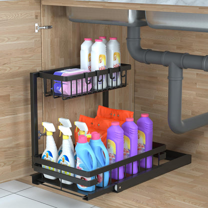 IncepKick 2-Tier Under Sink Storage Organizer