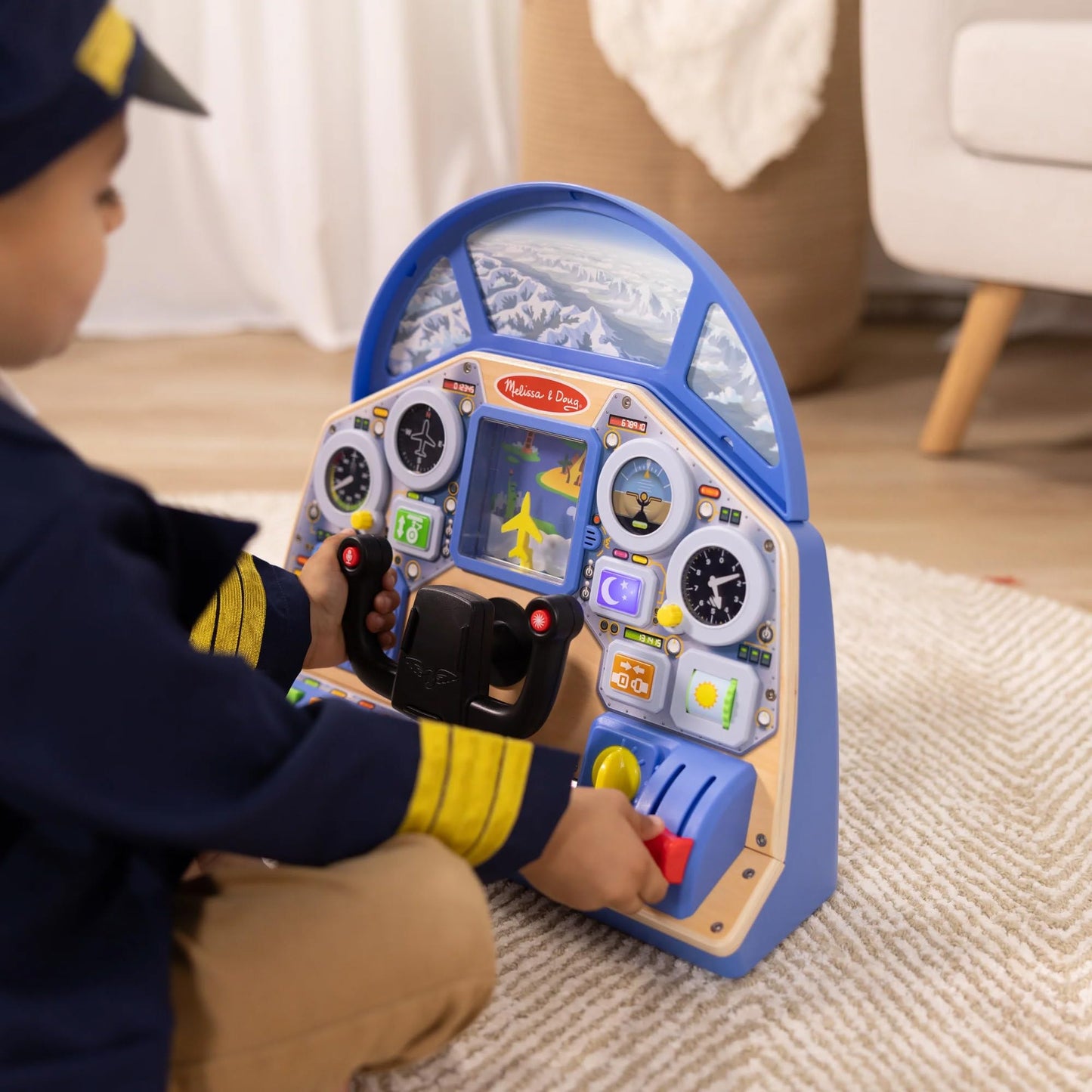 Melissa & Doug Interactive Jet Pilot Dashboard Toy