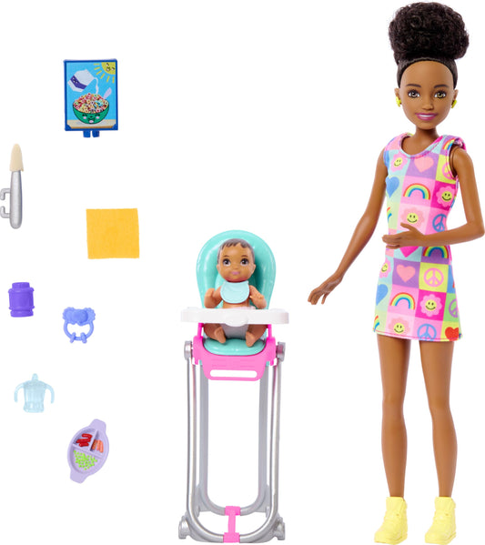 Barbie Skipper Doll Babysitting Playset with Accessories