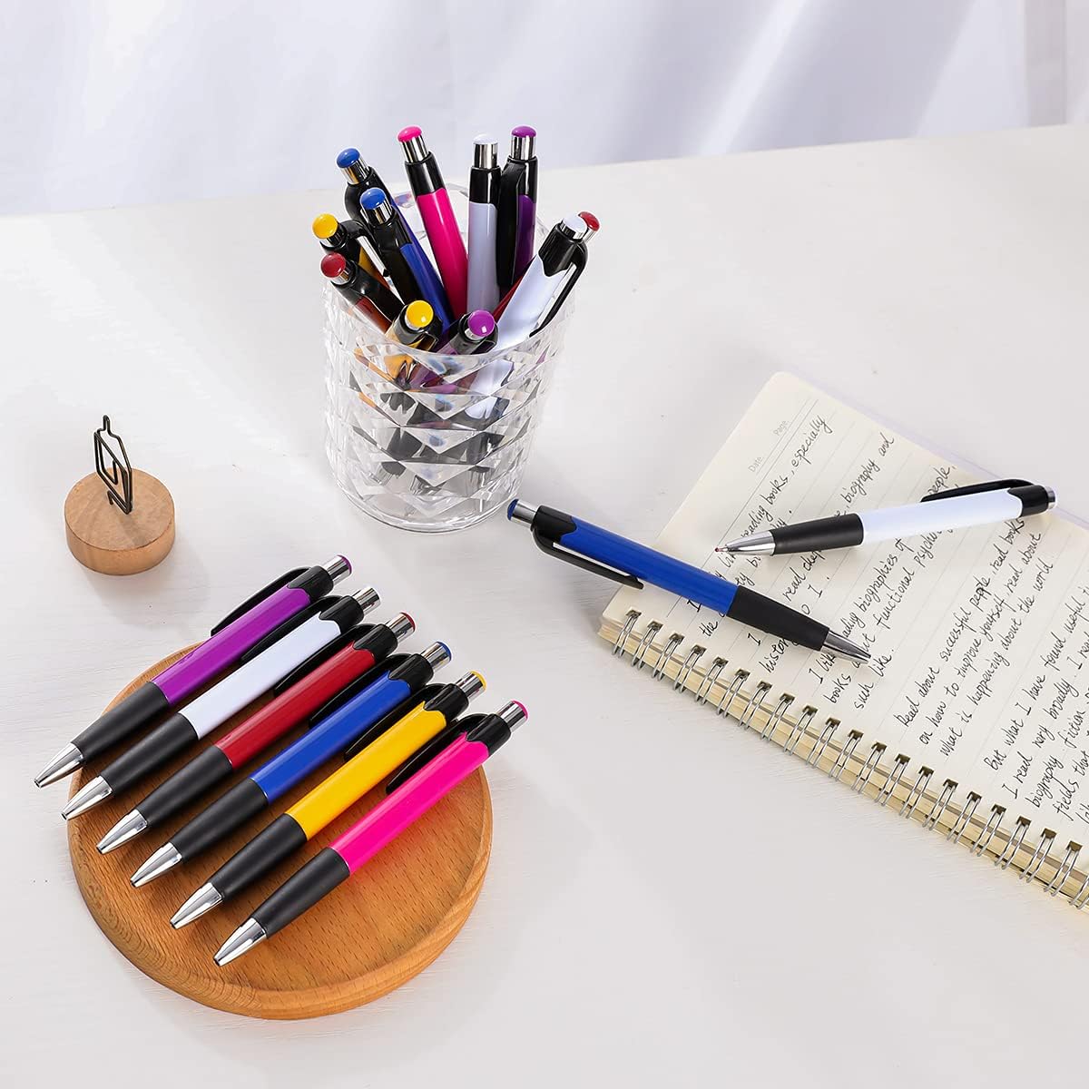 Sikao Bulk Ballpoint Pens, Black Ink, 60 Pack