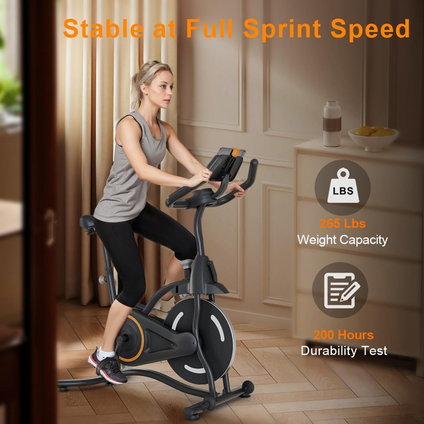 Adjustable Magnetic Resistance Indoor Exercise Bike