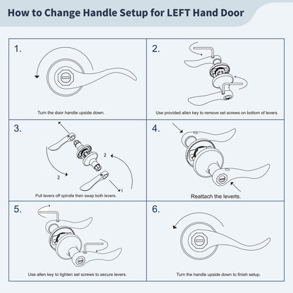 10 Pack Keyed Entry Door Handles by LOQRON