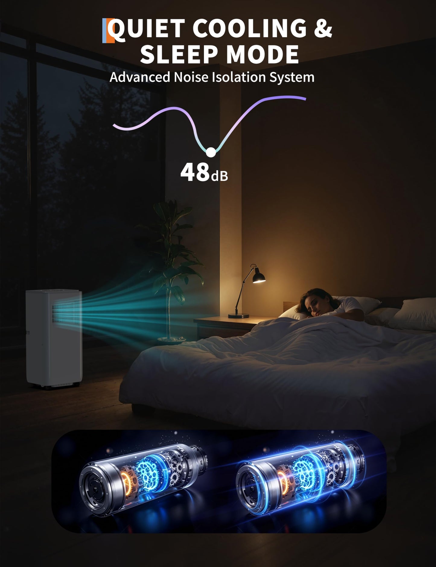 8,000 BTU Portable Air Conditioner,Remote Control Portable AC Uni