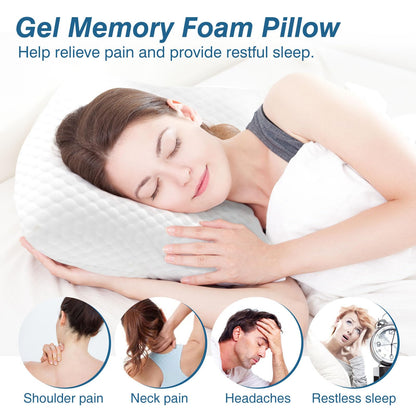 Cooling Memory Foam Pillow for Side Sleepers