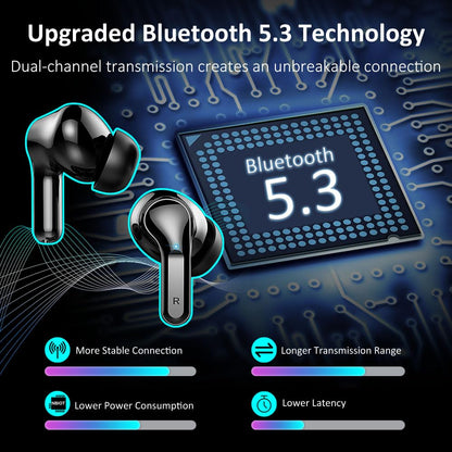 Wireless Earbuds with Noise Cancelling and Bass