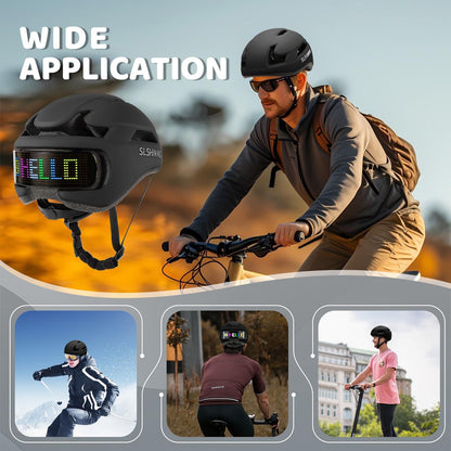 Smart Bike Helmet with LED Lights and APP