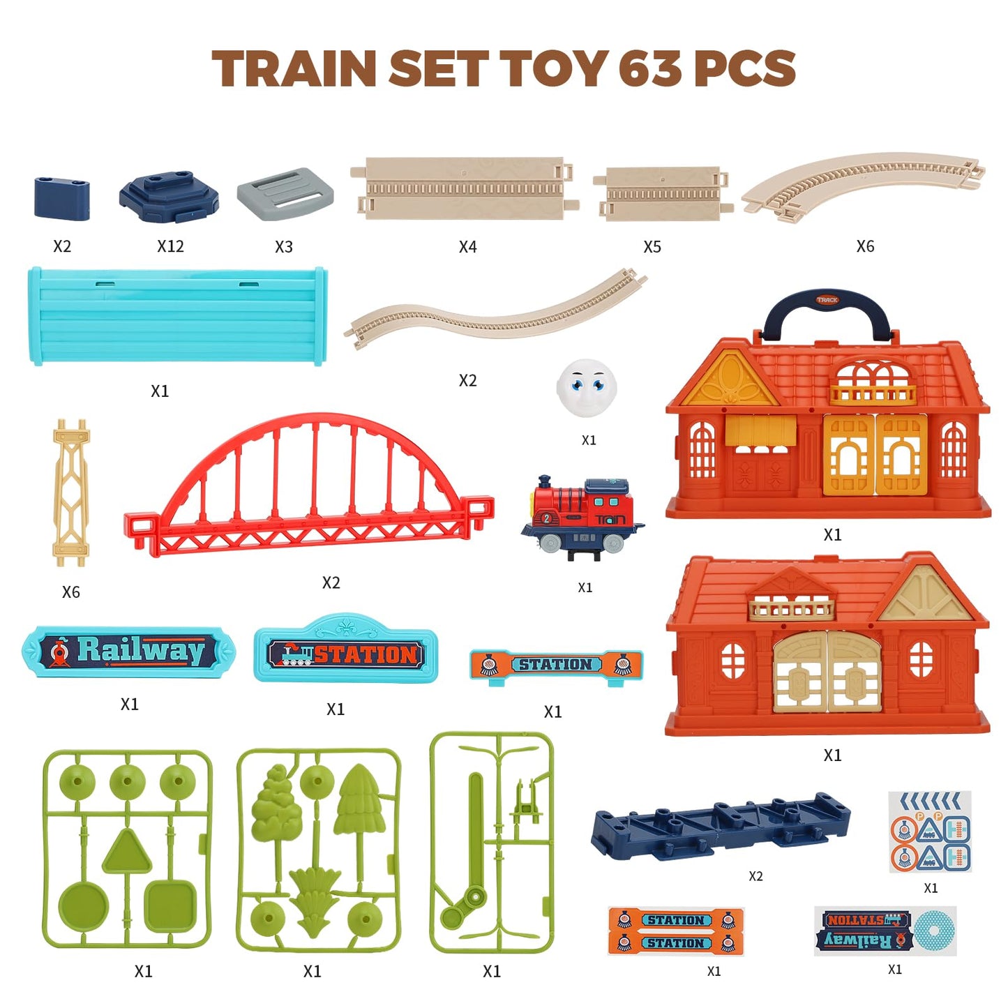 Electric Train Set for Toddlers with Sound