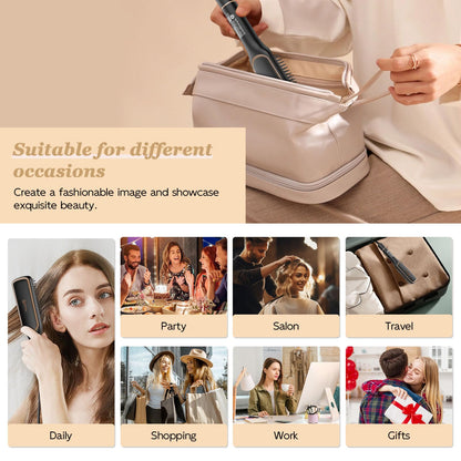 Nicebay Hair Straightener Brush with LED Display