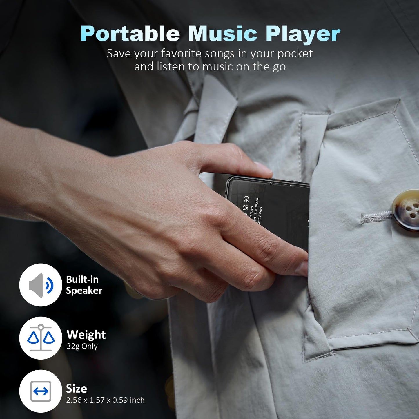 32GB Bluetooth MP3 Player with Touch Screen