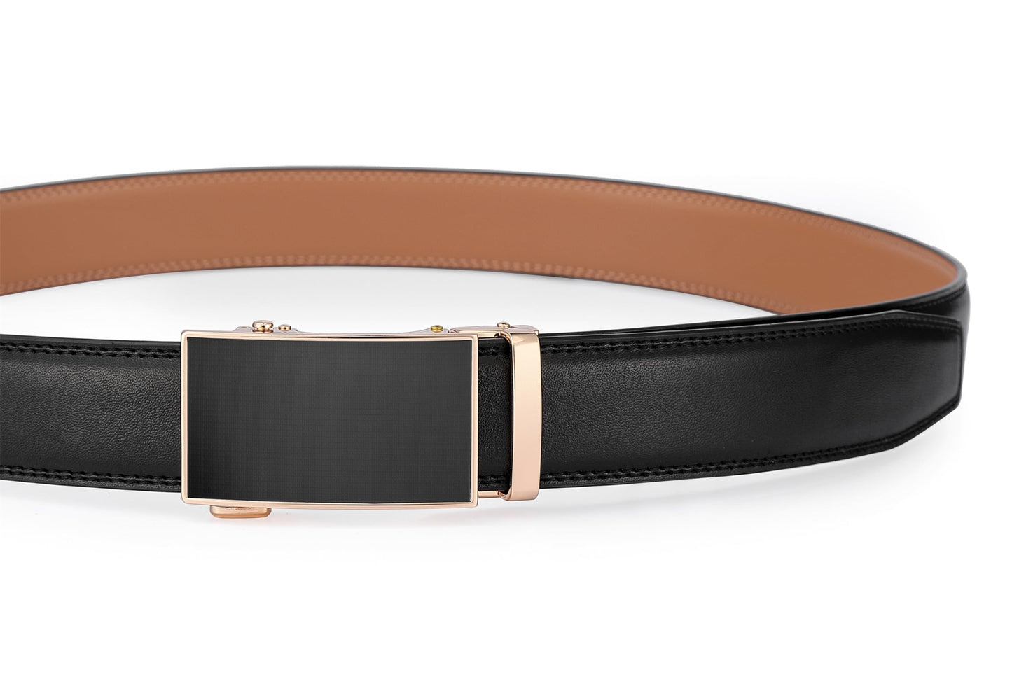 Men's Ratchet Dress Belt with Automatic Buckle