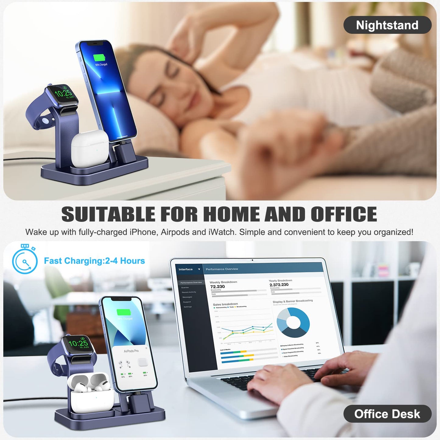 3-in-1 Charging Station for Apple Devices