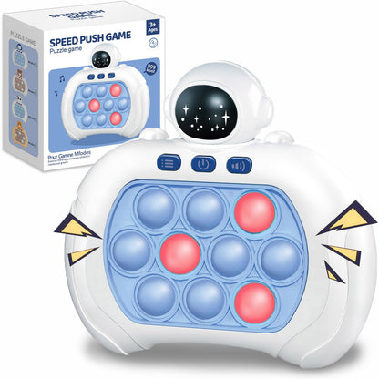 Handheld Game for Kids, Fast Push Game Fidget Toys Pop Game Bubble Game Console, Puzzle Game Machine, Light up Pop Game Kids Toys for Ages 3-12, Birthday Gift for Boys Girls