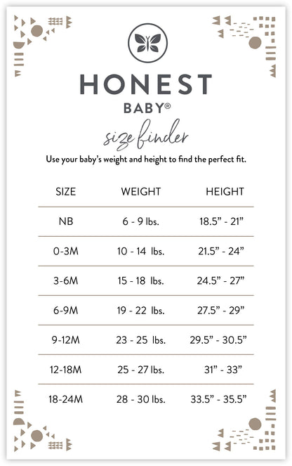 HonestBaby 10-Pack Organic Cotton Baby Bodysuits