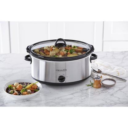 Crock-Pot 7 Quart Manual Slow Cooker - Stainless Steel