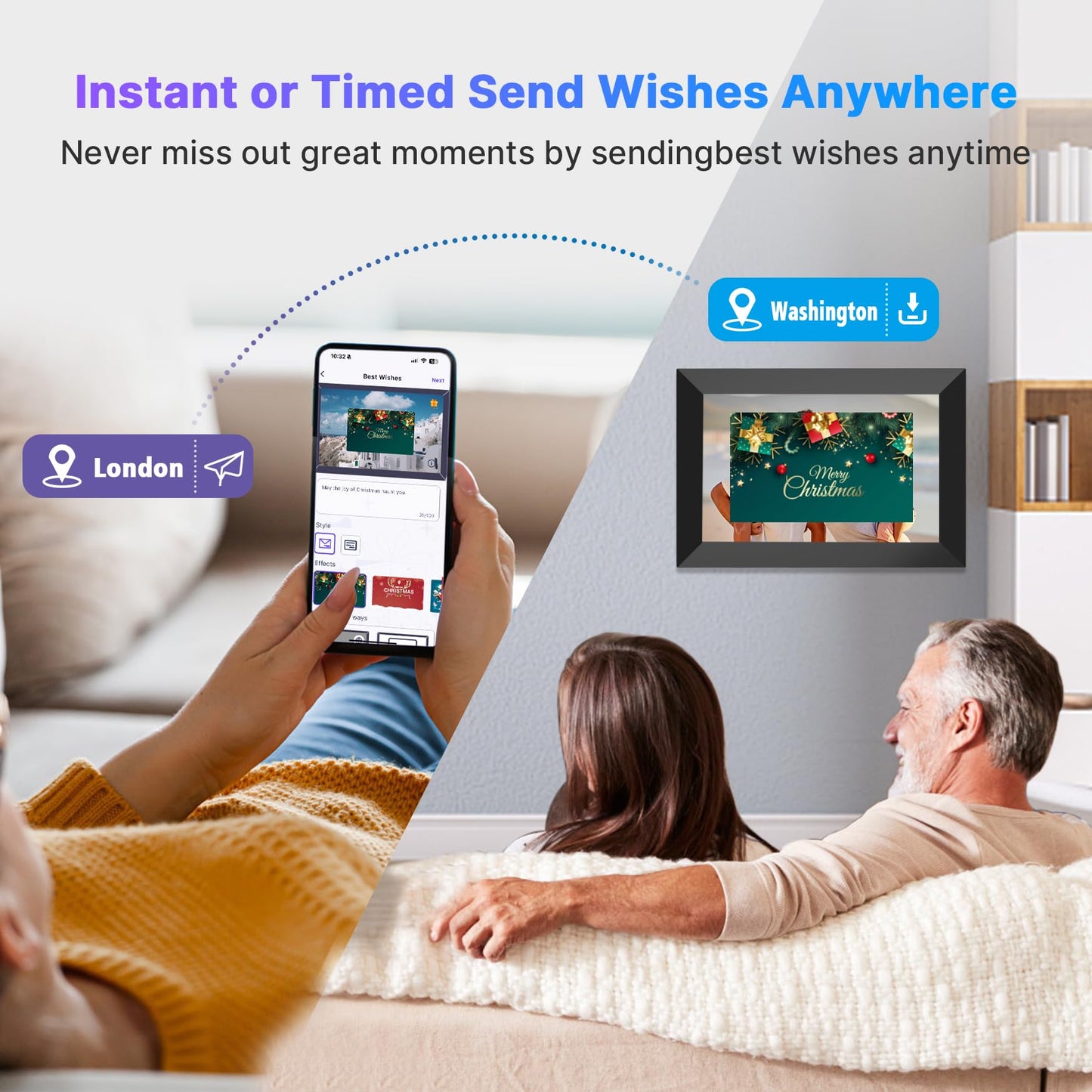 MaxAngel 10.1" WiFi Digital Photo Frame