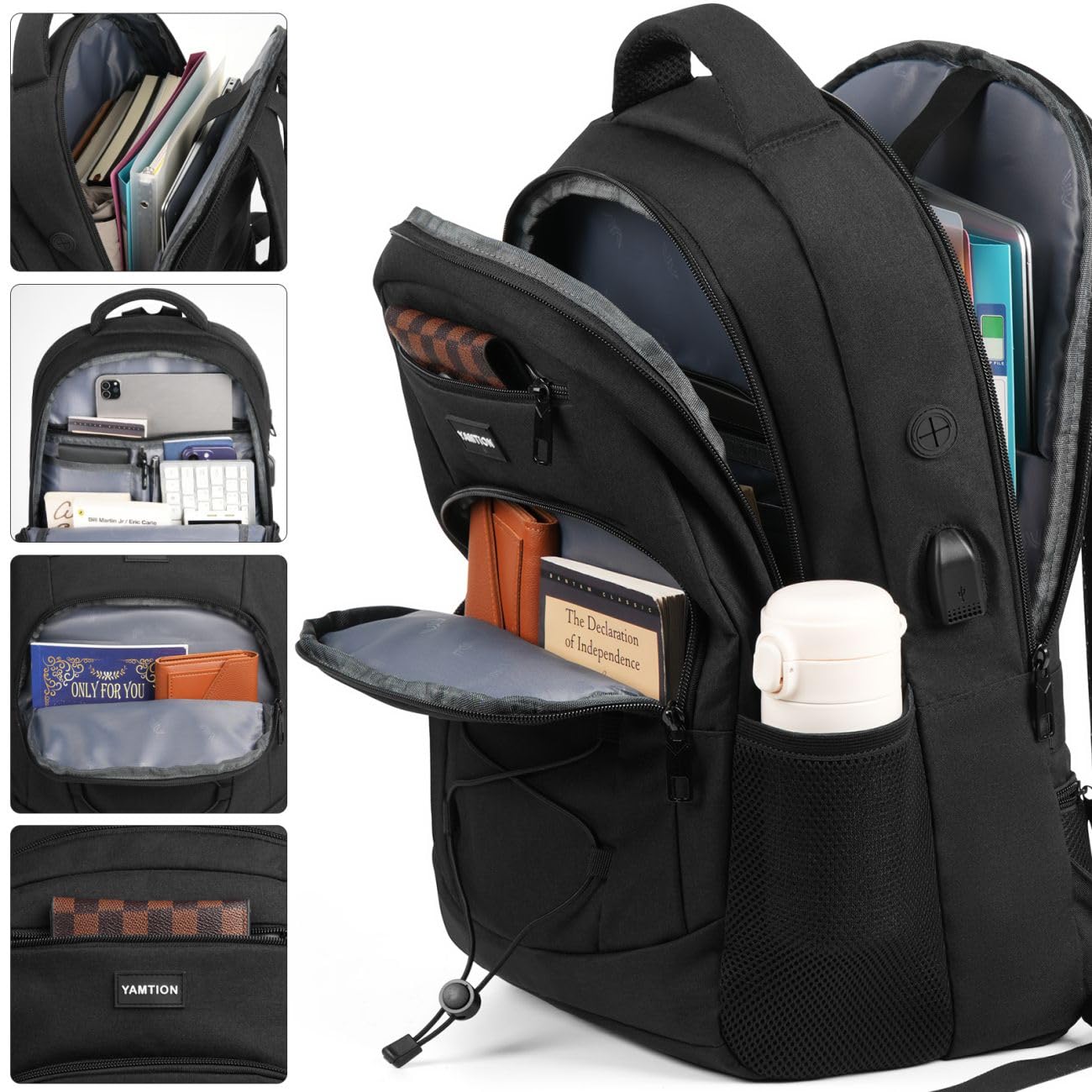 YAMTION USB Laptop Backpack for Students & Work