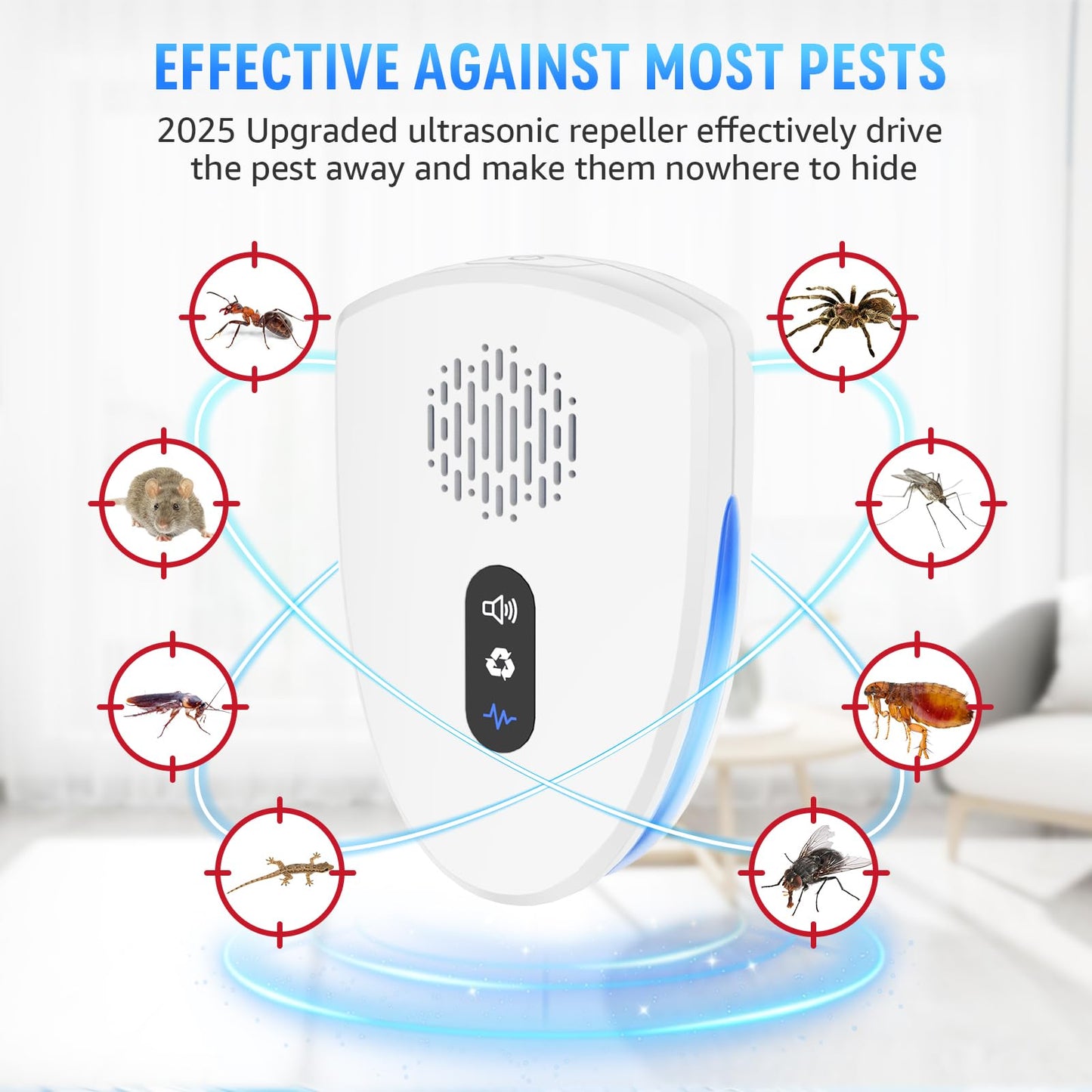 Ultrasonic Pest Control Repeller for Indoor Use