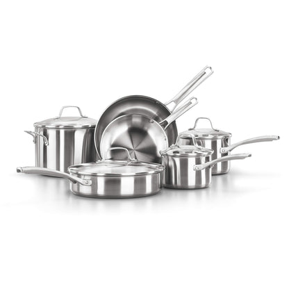 Calphalon 10-Piece Stainless Steel Cookware Set