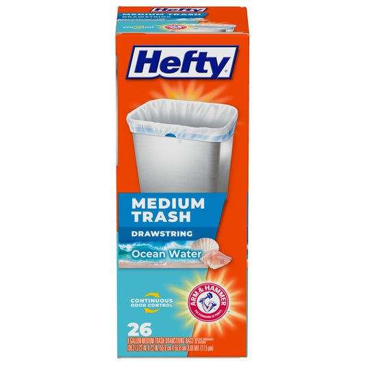 Hefty Ocean Water Scent 4 Gallon Trash Bags