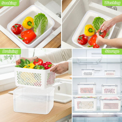 BPA-Free Fruit Storage Containers with Airtight Lids