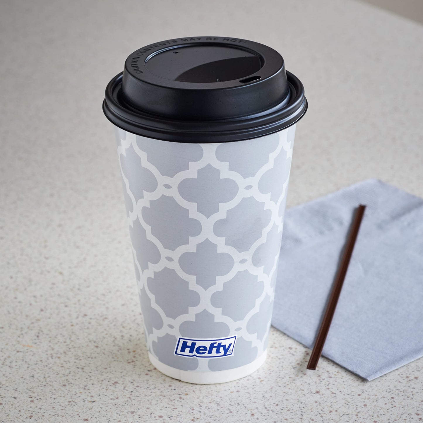 Hefty 16oz Disposable Coffee Cups with Lids