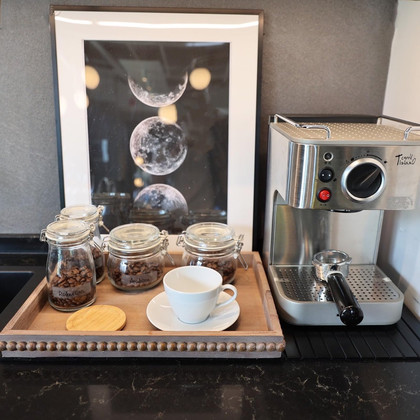 Wood Decorative Serving Tray for Coffee Table