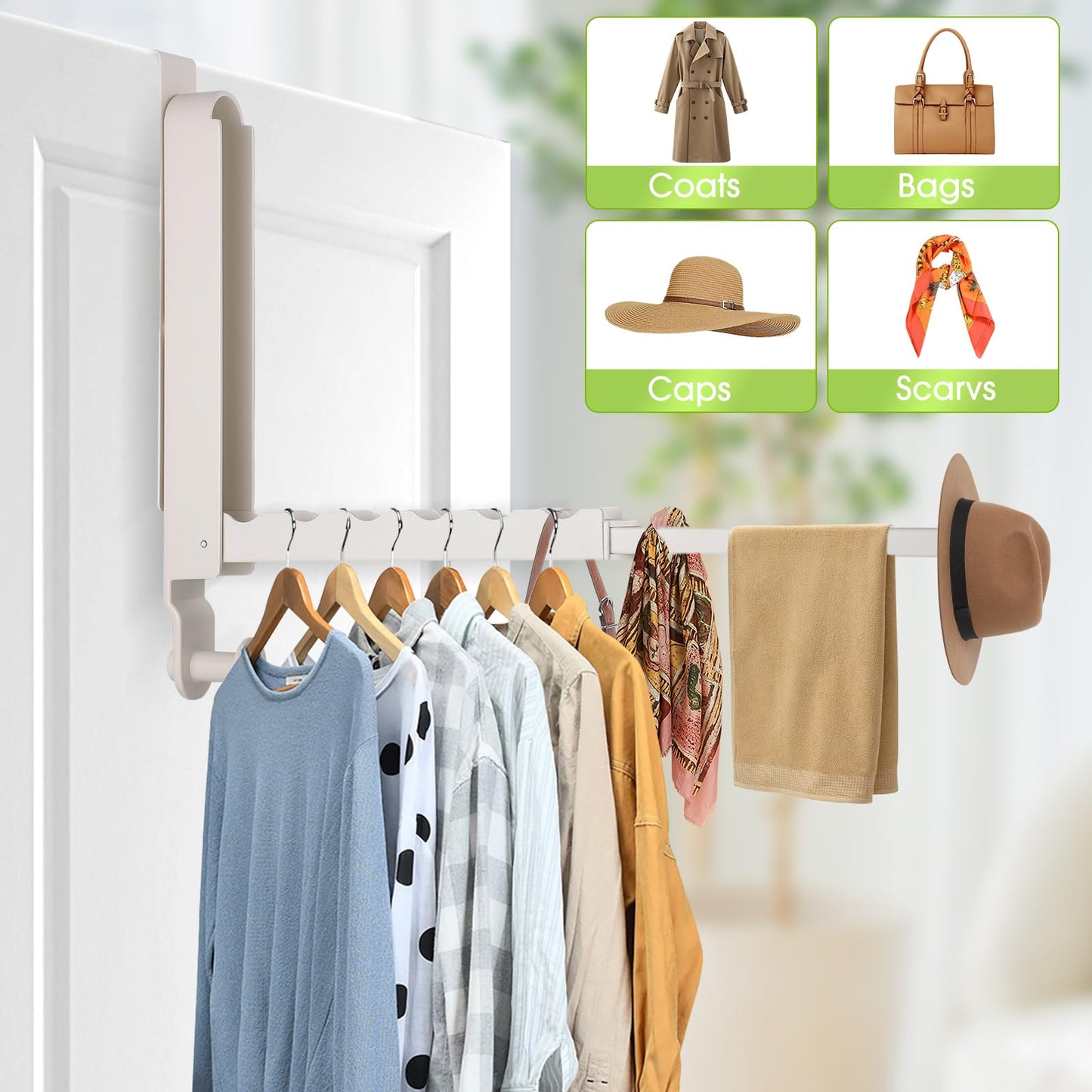 Over The Door Drying Rack for Laundry Storage