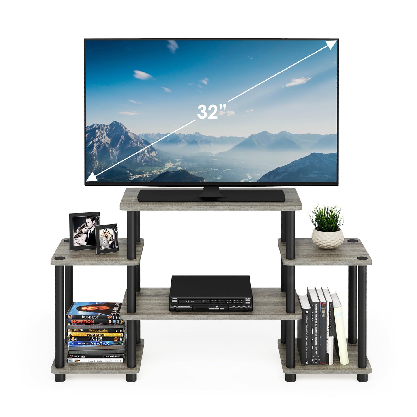 Furinno Turn-N-Tube Entertainment Center, French Oak