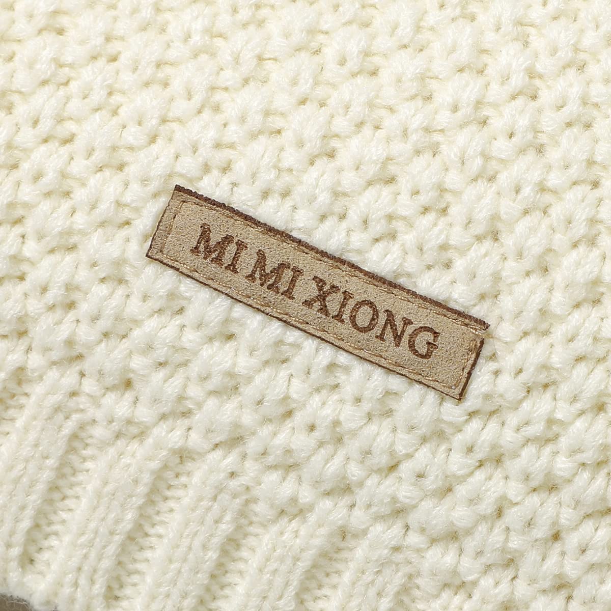 mimixiong Baby Blanket Knit Toddler Blankets for Boys and Girls Ivory 40x30 Inch