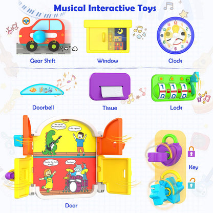 15-in-1 Musical Busy Board for Toddlers